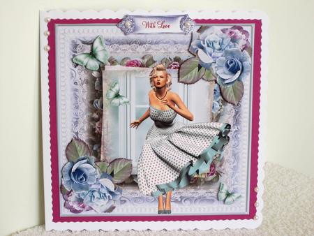The Beautiful Blonde ~card Topper by Wayne Swan