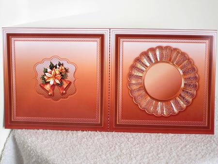 Christmas Gold Poinsettias Matching 6in x 6in Insert by Wayne Swan