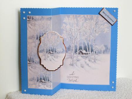 Winter Stream Fold Back Card with Toppers by Wayne Swan