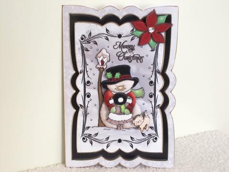 Snowman Hugs Scalloped Card Kit by Wayne Swan