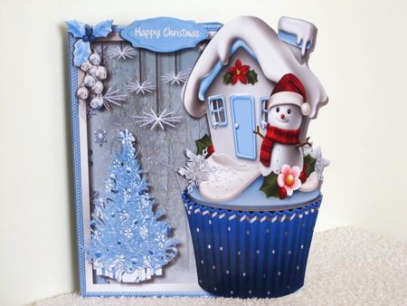 Lovely Over the Edge Cupcake Snowman  by Wayne Swan