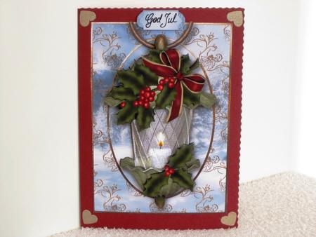 Beautiful Christmas Lantern - Holly & Berries by Wayne Swan