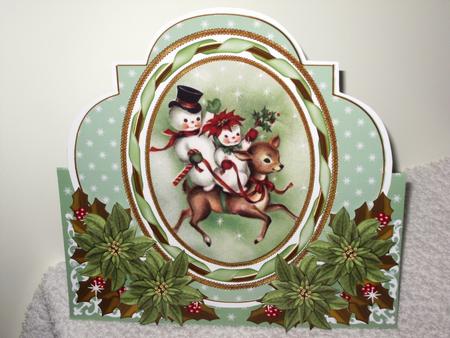 Reindeer Trio Fancy Shaped Over 3D Mini Card Kit by Wayne Swan