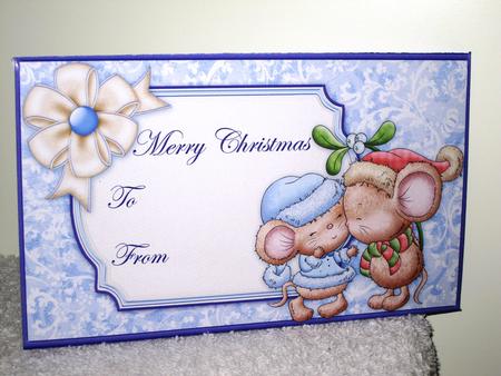 Christmas Money Wallet Mistletoe Mice by Wayne Swan