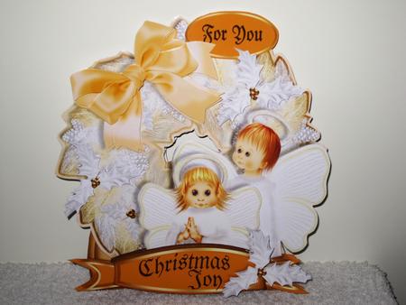 Shaped Card Mini-kit - Golden Baby Christmas Angels by Wayne Swan
