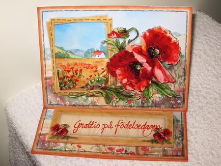 Poppy Meadow Easel Card Kit by Wayne Swan