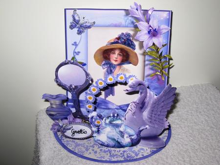Giant Easel Tableau 3D Card Kit - Lady Lavender by Wayne Swan