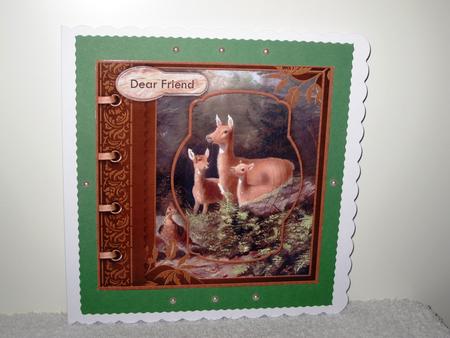 Woodland Deer Card Topper & Pyramage by Wayne Swan