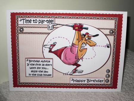 Birthday Advice for the Golfer Quick Card by Wayne Swan