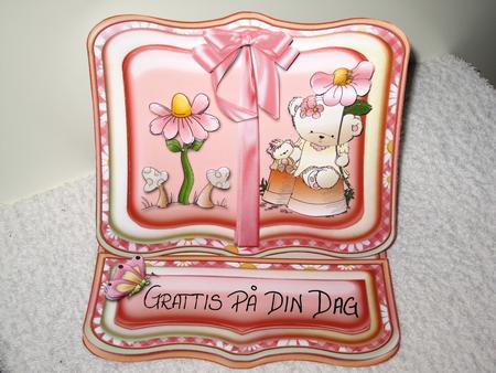 Cute Bear and Flowers Book Easel Card Kit by Wayne Swan
