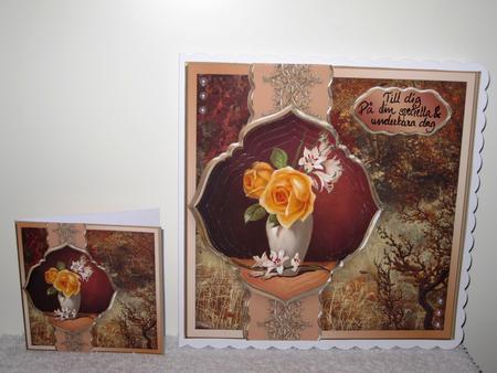 Vintage Vase Fancy Border Card Mini Kit by Wayne Swan