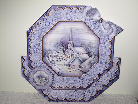 Blue Church Deco Stand-up Large Card Mini Kit by Wayne Swan