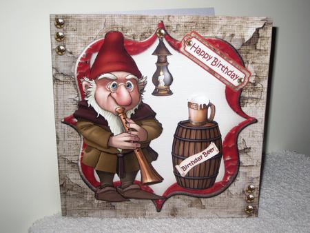 8x8 Birthday Beer Piper Gnome Mini Kit by Wayne Swan