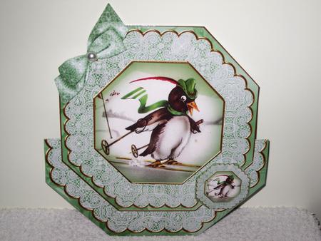 Mr Penguin Deco Stand-up Large Card Mini Kit by Wayne Swan
