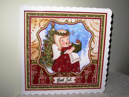 Carol Singing Angel 7x7 Christmas Mini Kit & Decoupage by Wayne Swan