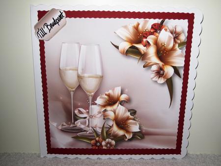 Lovely Ivory Lilies Champagne Glasses by Wayne Swan
