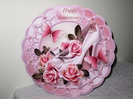 Pink Roses Shoe Medallion Card Mini Kit by Wayne Swan