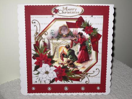 Vintage Christmas Lets Hang the Stocking Shaped Pyramid by Wayne Swan