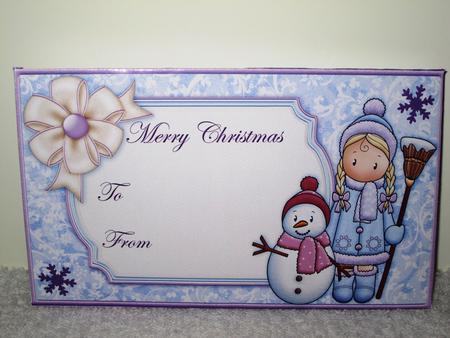Chloe & Snowman Christmas Money Wallet Envelope by Wayne Swan