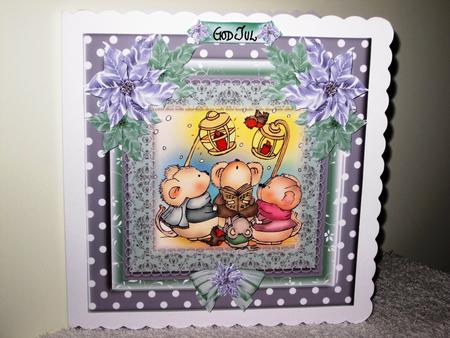 The Christmouse Choir Card Front Kit by Wayne Swan