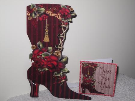 Shades of Red Vintage Ladies Boot Plus Gift Card by Wayne Swan