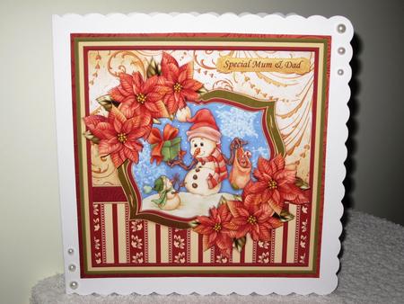 Snowman Gifts Christmas 8x8 Mini Kit & Decoupage by Wayne Swan