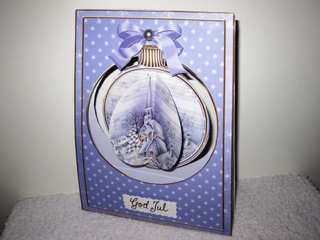 Blue Church 3D Hanging Bauble Ornament Card Mini Kit by Wayne Swan