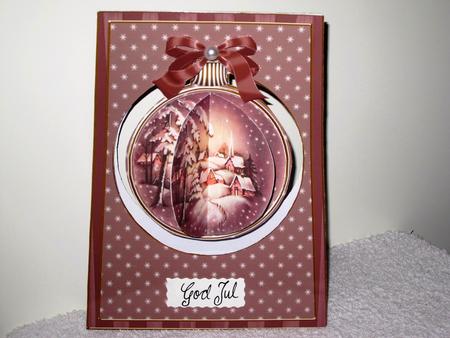 Snowy Village 3D Hanging Bauble Ornament Card Mini Kit by Wayne Swan