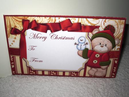 Christmas Money Wallet Barclay Bear & Snowman by Wayne Swan