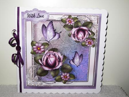 Beautiful Lilac Roses & Butterflies 8x8 Mini Kit by Wayne Swan