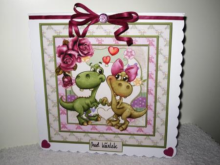 Jurasic Love Card with Decoupage by Wayne Swan