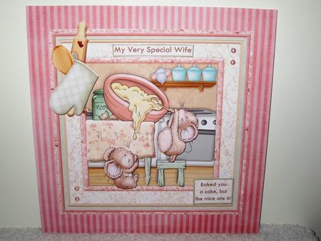 Baking Bake a Cake Mice 8x8 Mini Kit & Decoupage by Wayne Swan