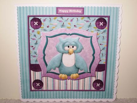 Wise Old Owl Card with Decoupage by Wayne Swan