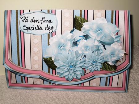 Aqua Posy Flapover Clutch Bag Card Mini Kit by Wayne Swan