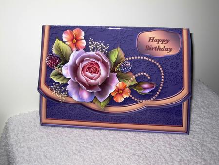 Blackberry Roses Flapover Clutch Bag Card Mini Kit by Wayne Swan