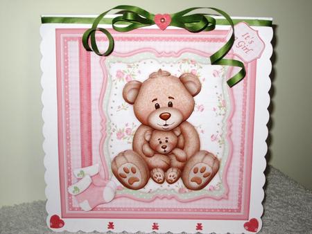 New Baby Girl Mummy N Me 8x8 Mini Kit & Decoupage by Wayne Swan