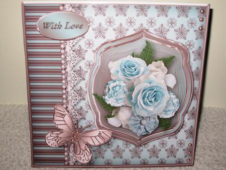 Teal Bouquet Lace and Pearls Card Mini Kit by Wayne Swan