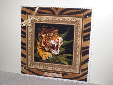 Wild About You Tiger Card Topper & Pyramage by Wayne Swan