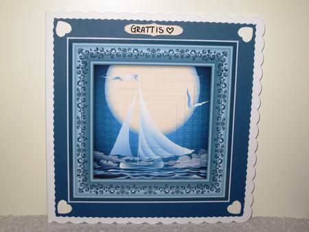 Sail Away Boat Card Topper & Pyramage by Wayne Swan