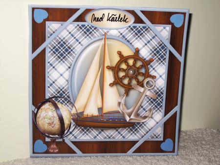 Sail Away Corner Frame Card by Wayne Swan