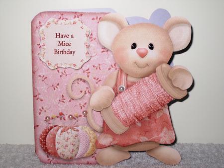You Are Sew Mice Shaped Fold Card Kit by Wayne Swan