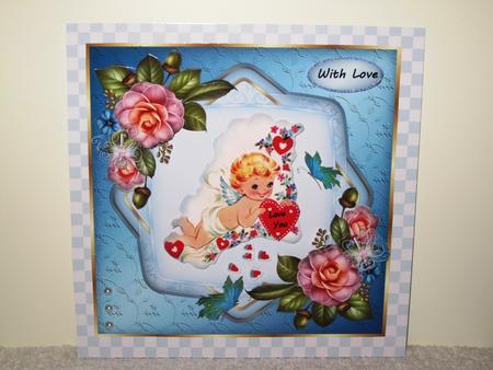 Sweet Cherub with Camellias Mk by Wayne Swan