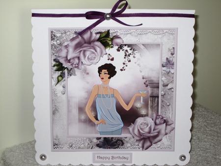 Evening Entertainment Card with Decoupage by Wayne Swan