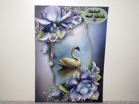 Beautiful Swan with Blue Roses Mini Kit by Wayne Swan