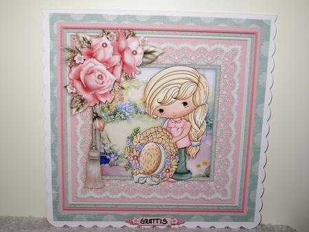 Izzy's Bonnet 8x8 Easter or Birthday Mini Kit with Decoupage by Wayne Swan