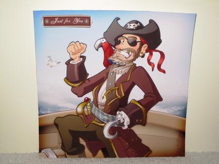 Pirate Dude 8x8 Quick Card by Wayne Swan
