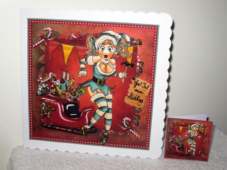 Santa's Little Helper Card Front Kit by Wayne Swan