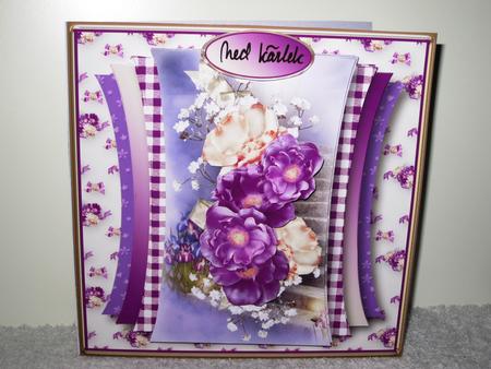Purple Blossoms - Curved Layers Card Mini Kit by Wayne Swan