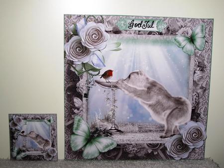 The Robin and the Polar Bear Card Front Kit by Wayne Swan