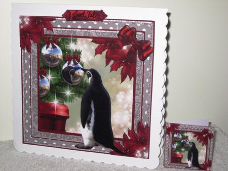 The Penguin and the Bauble Card Front Kit by Wayne Swan